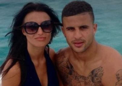 Annie Kilner with her boyfriend Kyle Walker.